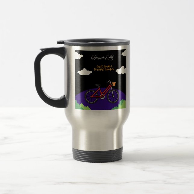 Minimalistisk cykelkonst design resemugg (Vänster)