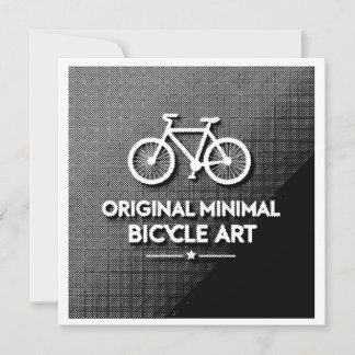 Minimalistisk cykelkonst inbjudningar