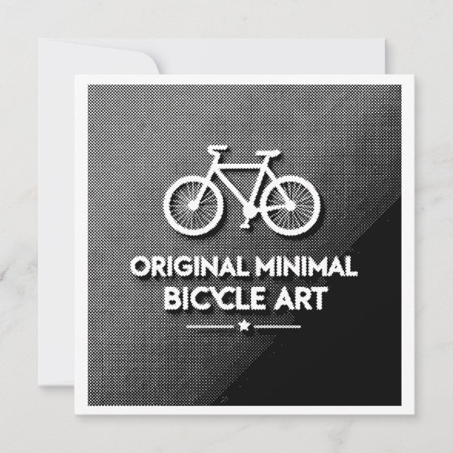 Minimalistisk cykelkonst inbjudningar (Framsida)