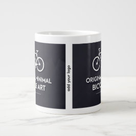 Minimalistisk cykelkonst jumbo mugg