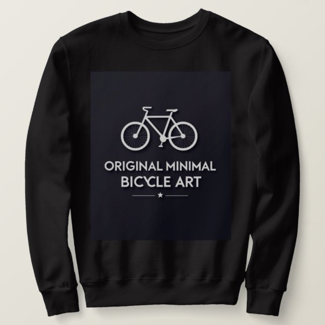 Minimalistisk cykelkonst lång ärmad tröja (Design framsida)