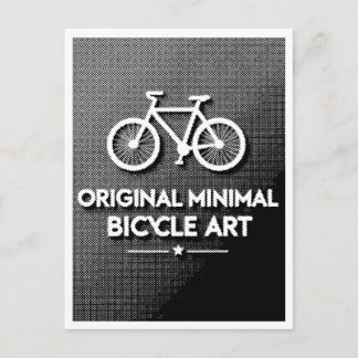 Minimalistisk cykelkonst vykort