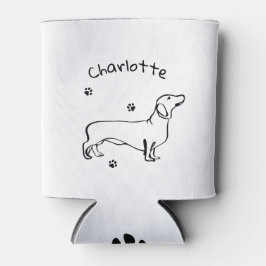 Minimalistisk Dachshund Art - Din text, Stil