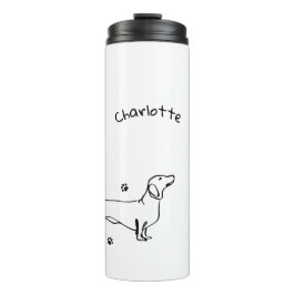 Minimalistisk Dachshund Art - Din text, Stil