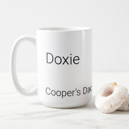 Minimalistisk Dachshund Kaffe kopp med eget namn