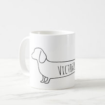 Minimalistisk Dachshund Wiener Hund Namn