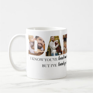 Minimalistisk DADDY Photo Collage Lycklig Fars dag Kaffemugg