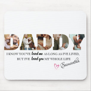 Minimalistisk DADDY Photo Collage Lycklig Fars dag Musmatta