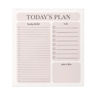 Minimalistisk daglig planerare anteckningsblock |