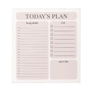 Minimalistisk daglig planerare anteckningsblock |