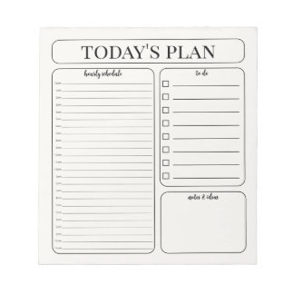 Minimalistisk daglig planerare anteckningsblock |