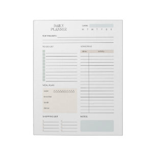 Minimalistisk daglig planering anteckningsblock