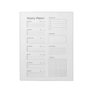 Minimalistisk daglig planering anteckningsblock