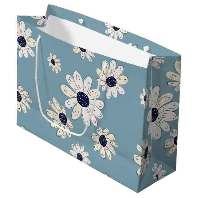 Minimalistisk Daisy Blommönster (2) (Framsidan Vinklad)