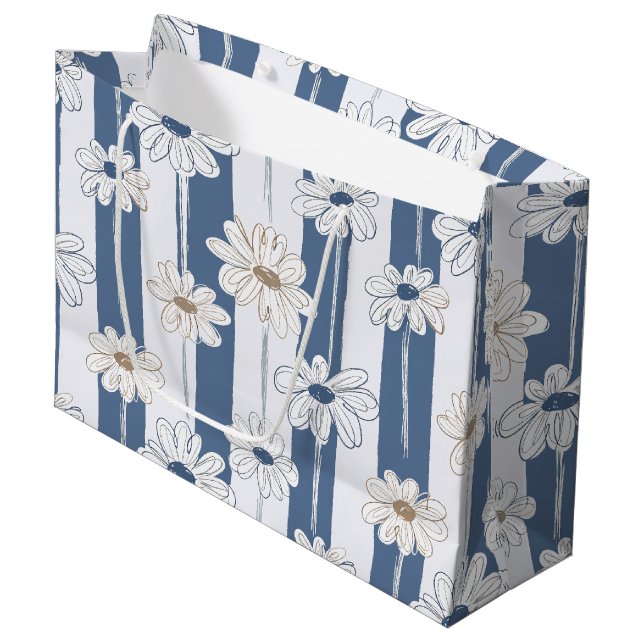 Minimalistisk Daisy Blommönster (3) (Framsidan Vinklad)