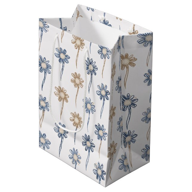 Minimalistisk Daisy Blommönster (4) (Framsidan Vinklad)