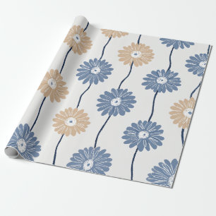 Minimalistisk Daisy Blommönster (6) Presentpapper