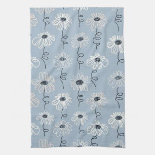 Minimalistisk Daisy Blommönster (7) Kökshandduk