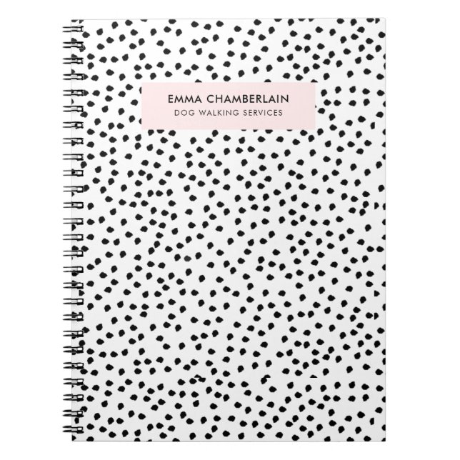 Minimalistisk Dalmatien Spots Simple Modern Cute Anteckningsbok (Framsidan)