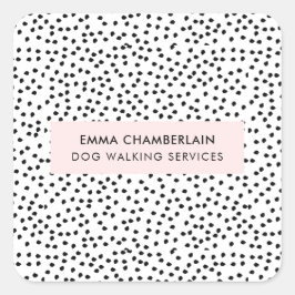 Minimalistisk Dalmatien Spots Simple Modern Cute Fyrkantigt Klistermärke