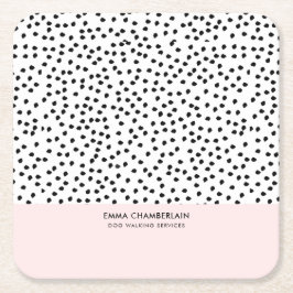 Minimalistisk Dalmatien Spots Simple Modern Cute Underlägg Papper Kvadrat