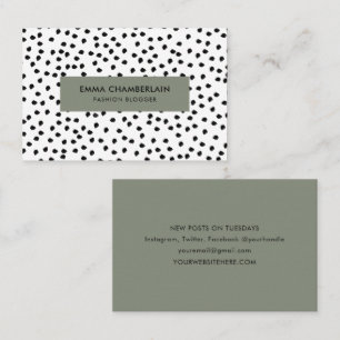 Minimalistisk Dalmatien Spots Simple Modern Cute Visitkort