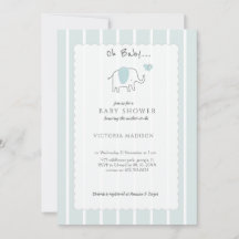 Minimalistisk dammig blå Oh Baby Elefantskiss