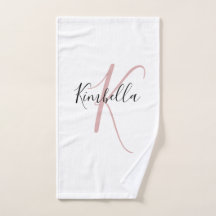 Minimalistisk dammig rosa monogram