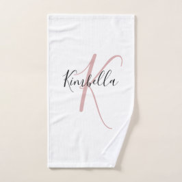 Minimalistisk dammig rosa monogram