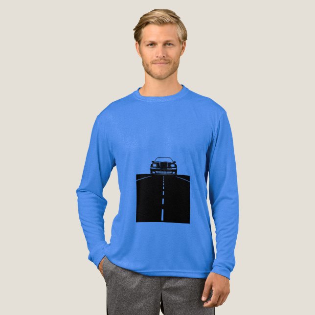 Minimalistisk datorhårdvaruschematisk teknik långä t shirt (Hel framsida)