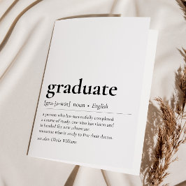 Minimalistisk definition av Studenten Student Häls Kort