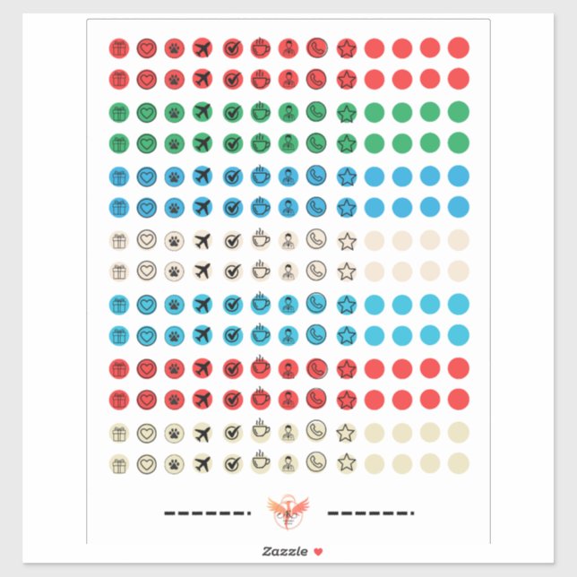 minimalistisk dekalark klistermärken (Ark)