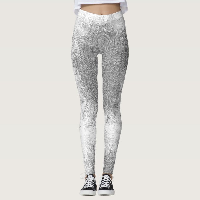 Minimalistisk Denim Siluett - Svart Leggings (Framsida)
