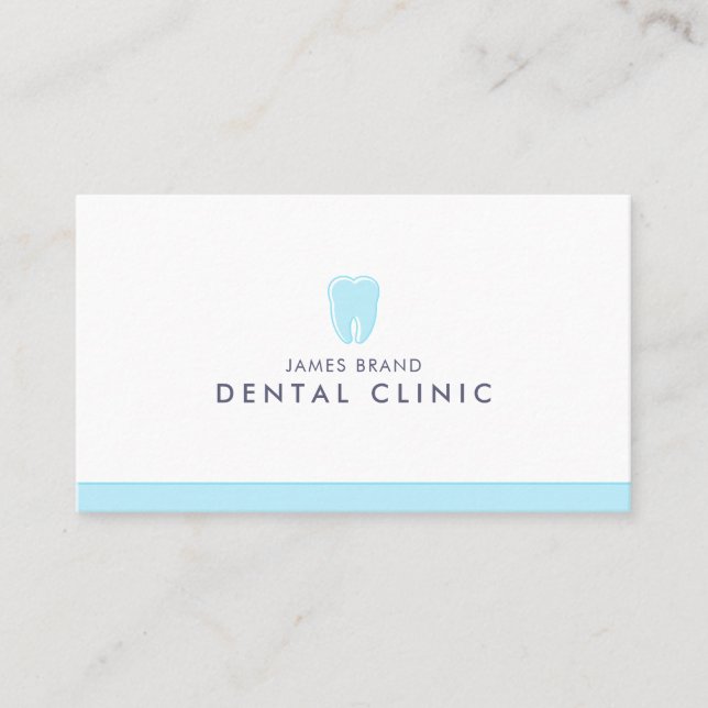Minimalistisk dentaltandläkare visitkort (Framsida)