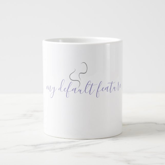 Minimalistisk design för kaffemugg jumbo mugg (Framsidan)