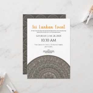 Minimalistisk design för Sri Lankas inbjudan