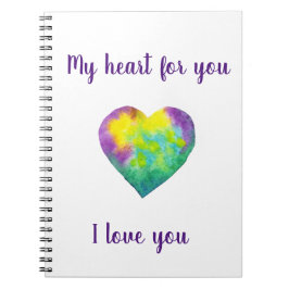 Minimalistisk design I kärlek du Anteckningsbok