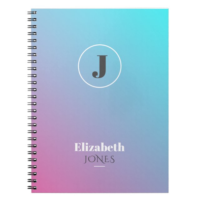 Minimalistisk design i pastel färg anteckningsbok (Framsidan)