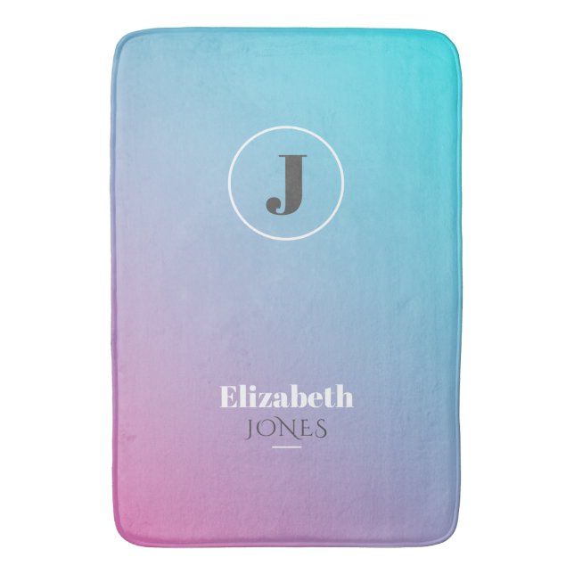 Minimalistisk design i pastel färg badrumsmatta (Framsidan (Vertikal))