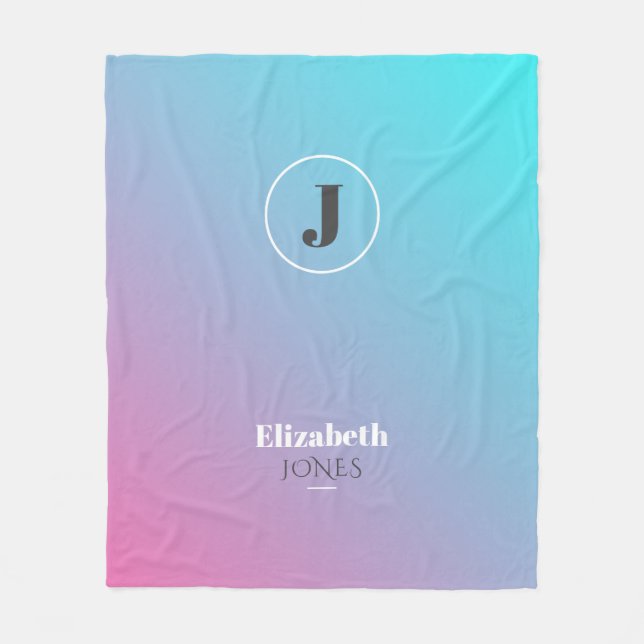 Minimalistisk design i pastel färg fleecefilt (Framsidan)