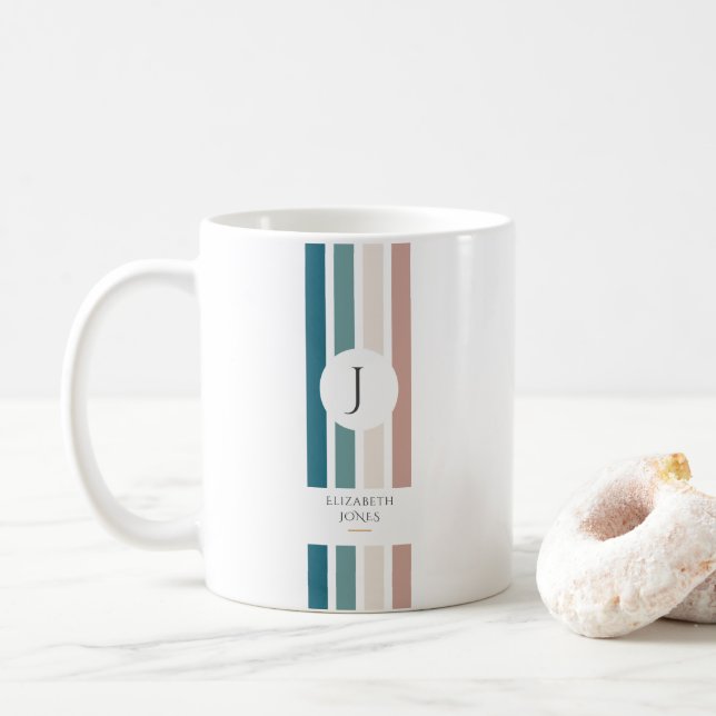 Minimalistisk design i pastel färg kaffemugg (Med munk)