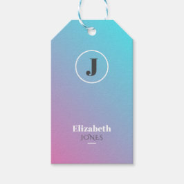 Minimalistisk design i pastel färg presentetikett
