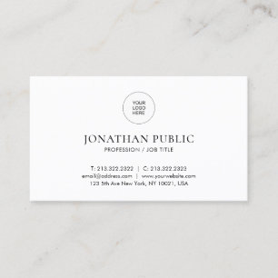 Minimalistisk design Lägg till Logotyp här, modern Visitkort