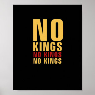 Minimalistisk Design No Kings Rebellious No Kings Poster