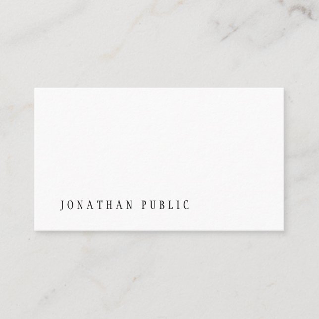 Minimalistisk design professionell modern mall visitkort (Framsida)