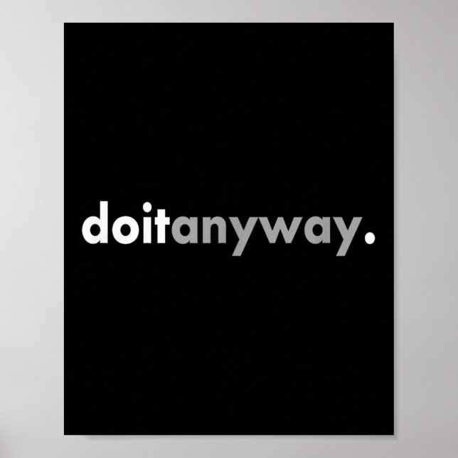 Minimalistisk design som motiverar positiva åtgärd poster (Framsidan)
