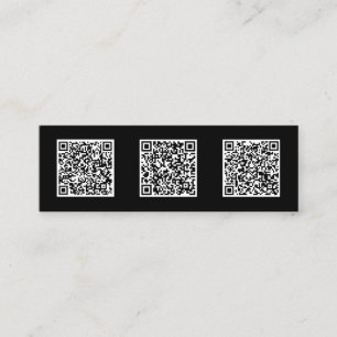 Minimalistisk design, tre QR-kodsökning Mini Visitkort