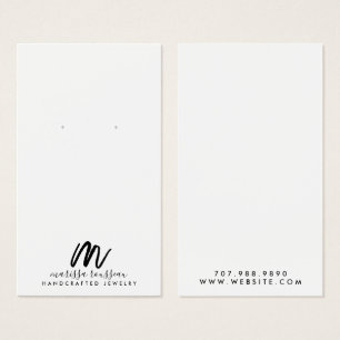 Minimalistisk designer för pensel-skript, monogram visitkort