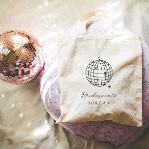 Minimalistisk disco Boll   Bröllopsfest för Brides Tygkasse