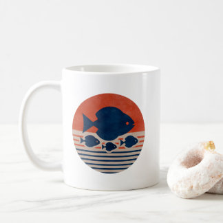 Minimalistisk Discus & Tetras Mid-Century-konst Kaffemugg